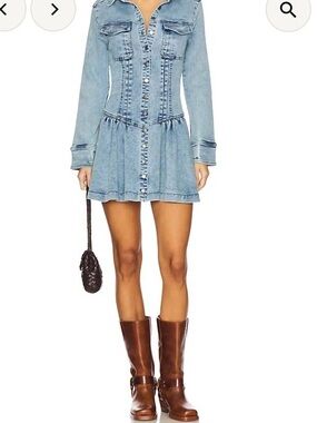 NWT Free People Roadhouse denim dress